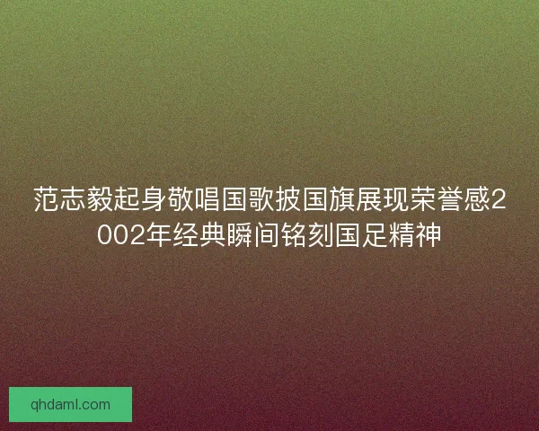 范志毅起身敬唱国歌披国旗展现荣誉感2002年经典瞬间铭刻国足精神
